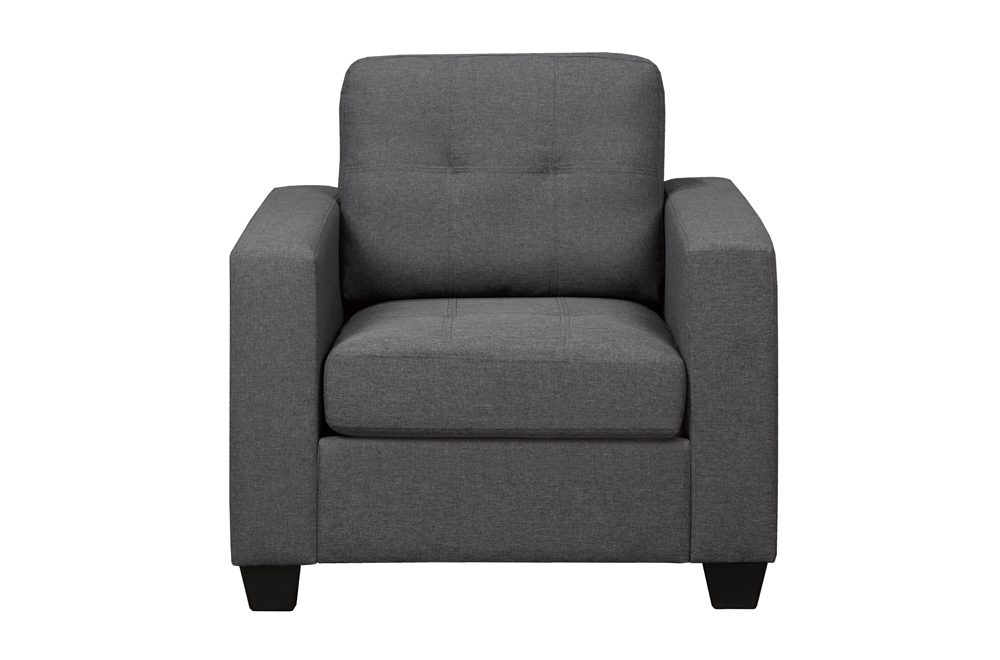 CANTERA CHARCOAL™ – CONTEMPORARY LINEN SOFA SET – T1173