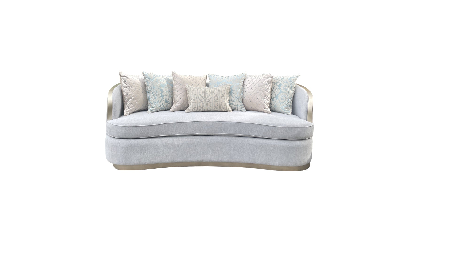 FRANCESCA™ – CURVED MODERN VELVET SOFA SET – L2025