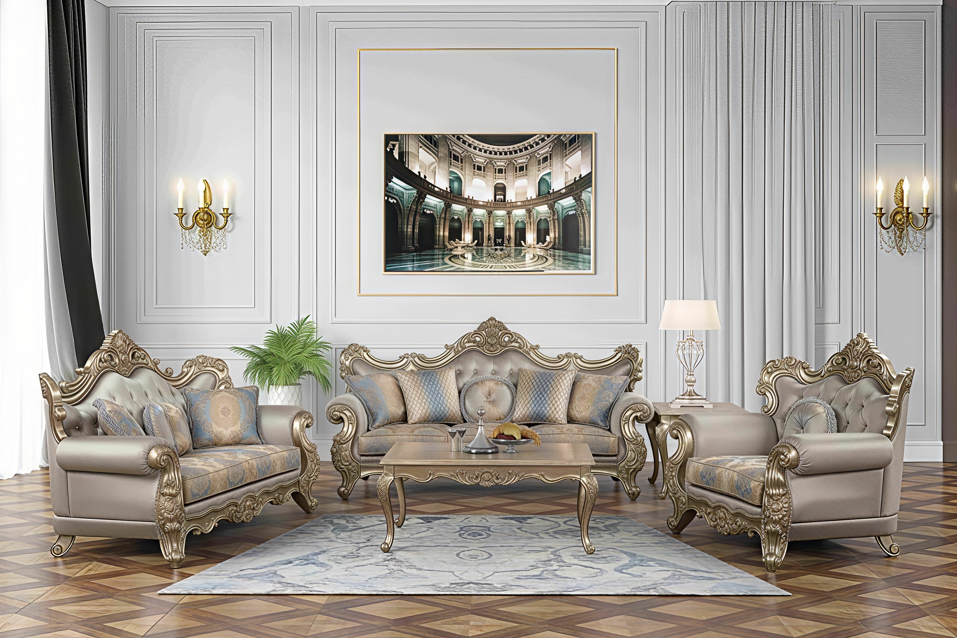 ISABELLA ROYALE™ – CLASSIC EUROPEAN LIVING ROOM SET – L1425