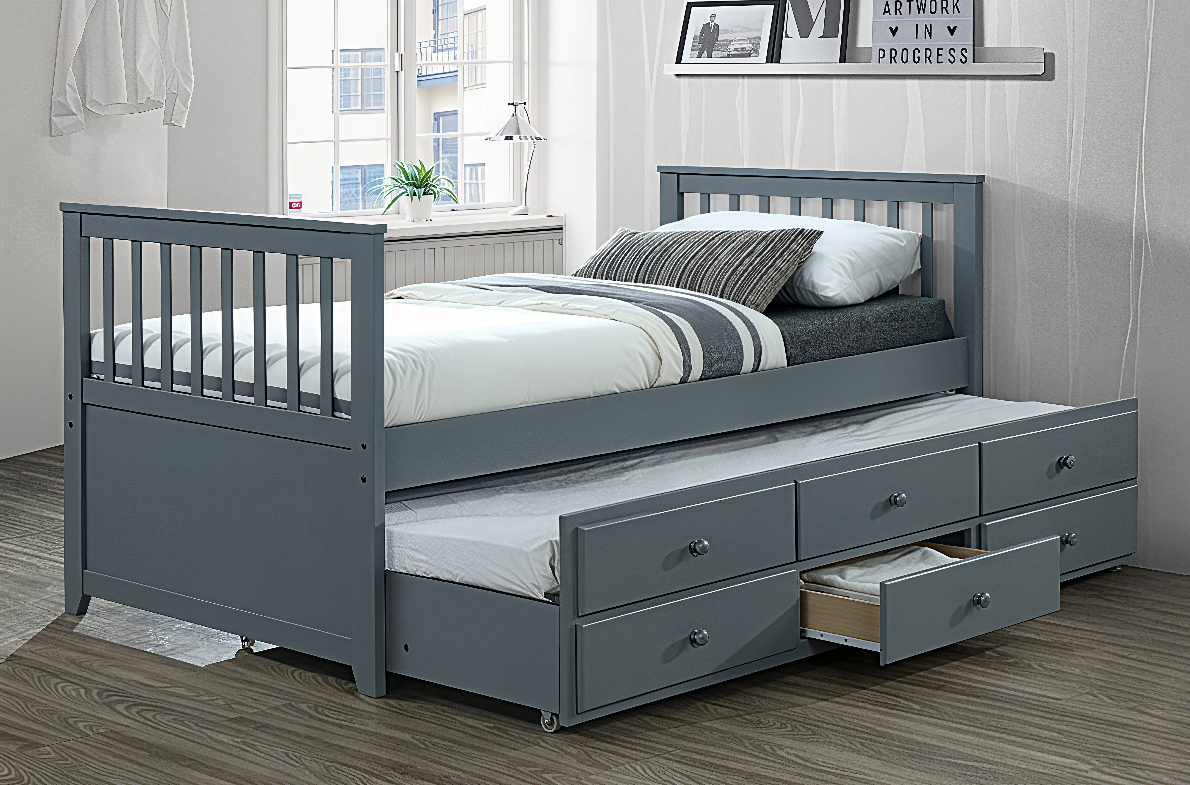 BROOKHAVEN CREW™ – SOLID WOOD CAPTAIN’S DAYBED – T2100