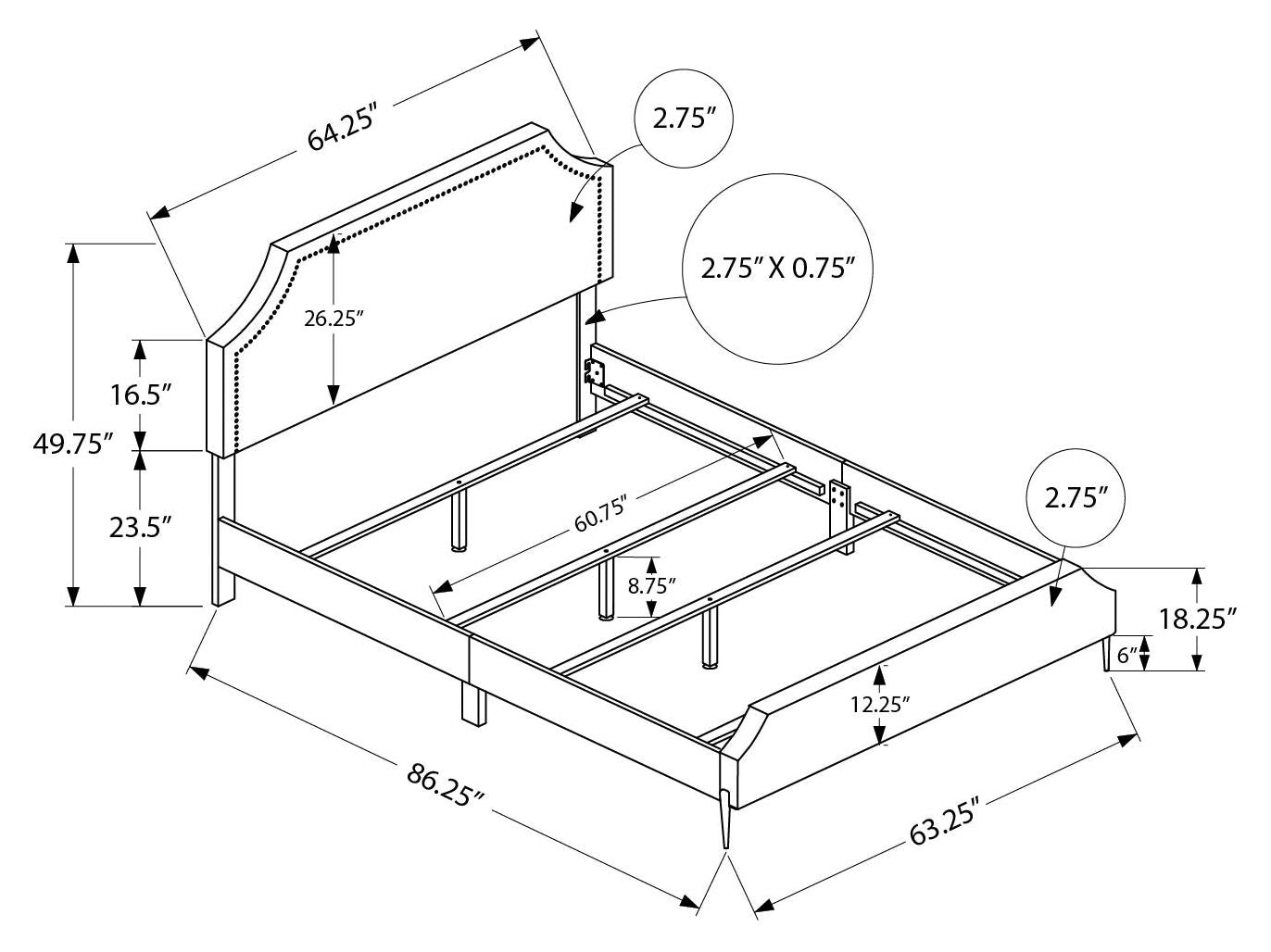 SORIANE™ – UPHOLSTERED BED – I-6036Q
