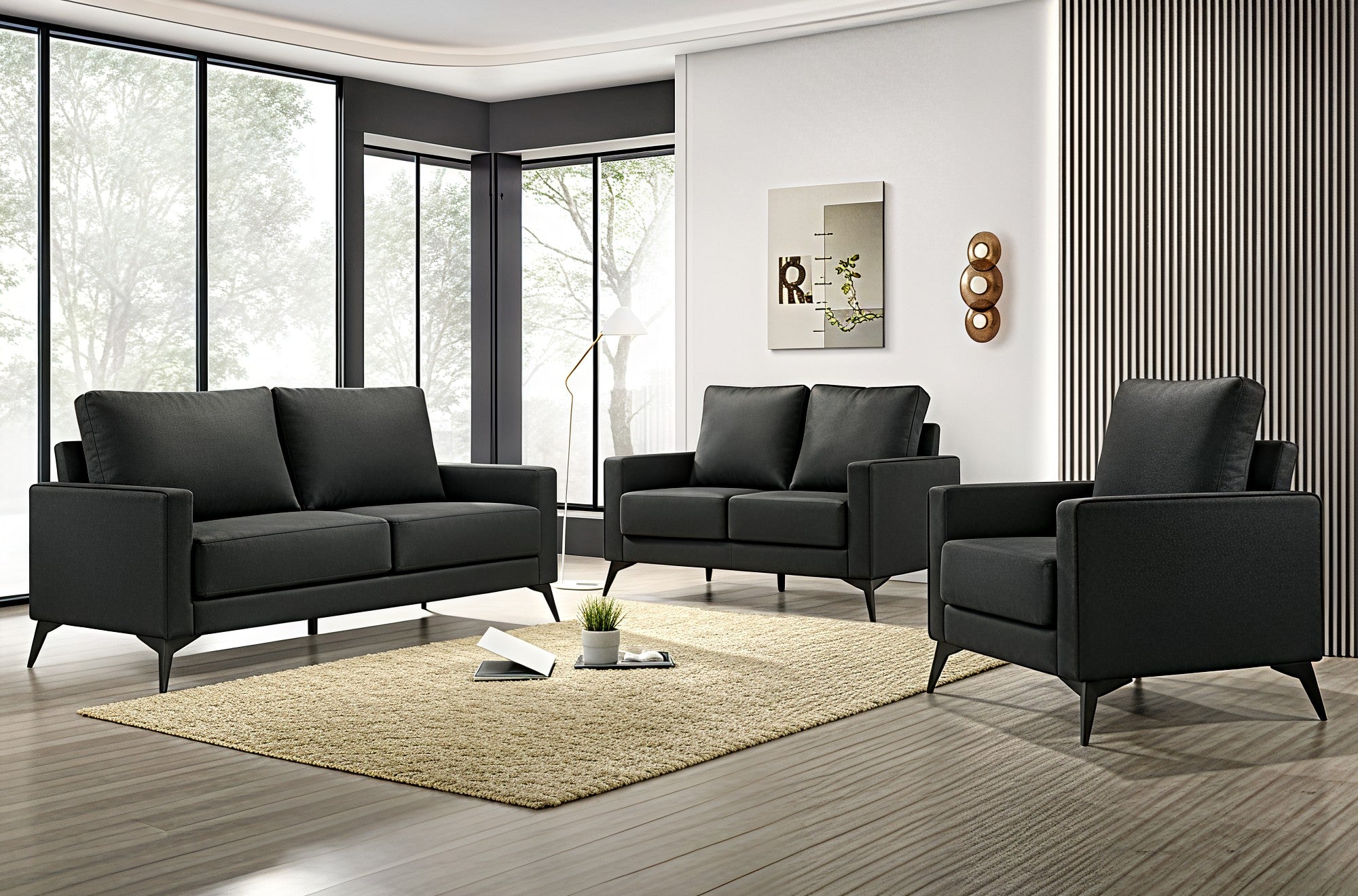NOCTURA VÉRA™ – MODERN MEMORY FOAM SOFA SET – T1176