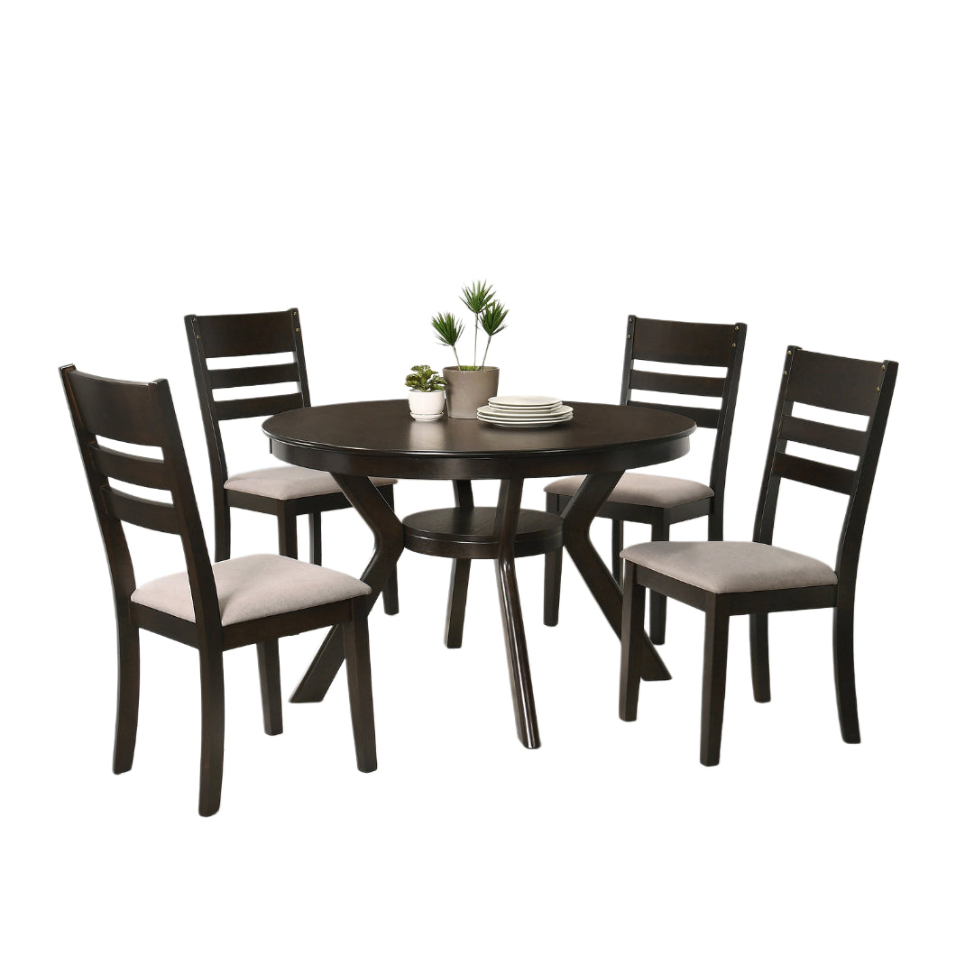 Espresso Round Dining Set – Model T-1085