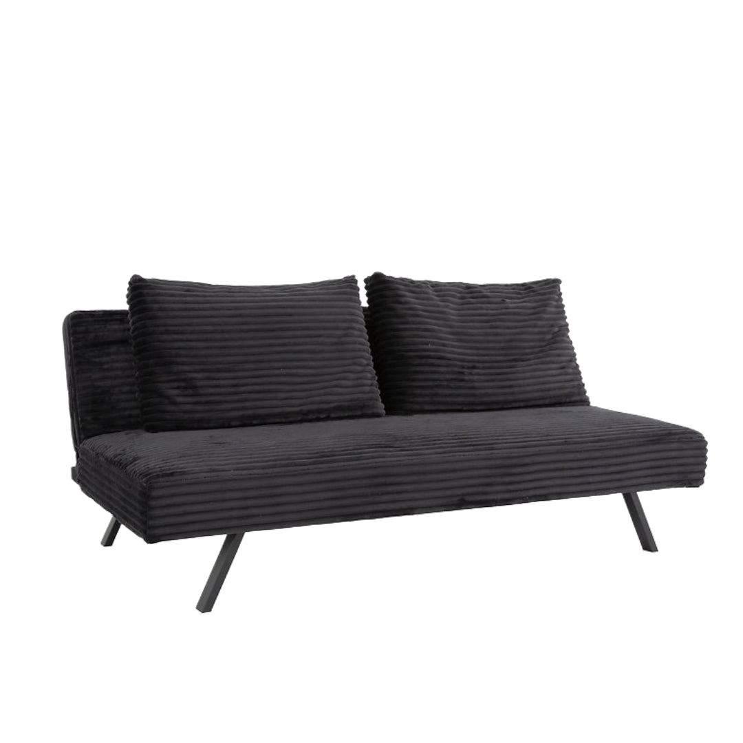 VELVET STRIDE™ – BLACK CORDUROY SOFA BED – IF-8065