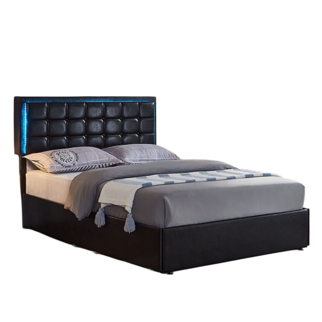 Contemporary Soft IF-5400 Bed (Black & White)