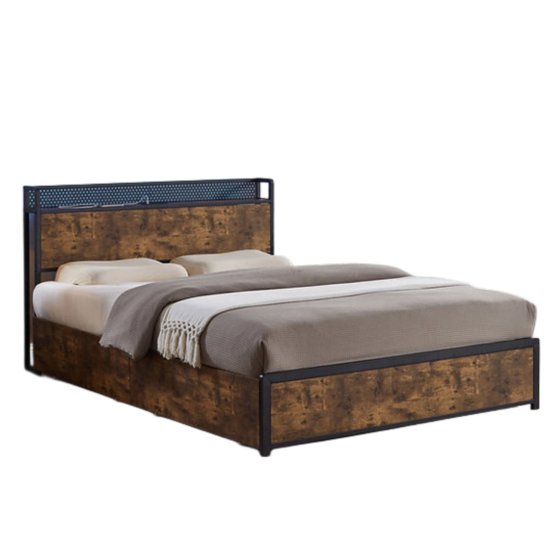 Wood Grain Panel IF-5930 Bed
