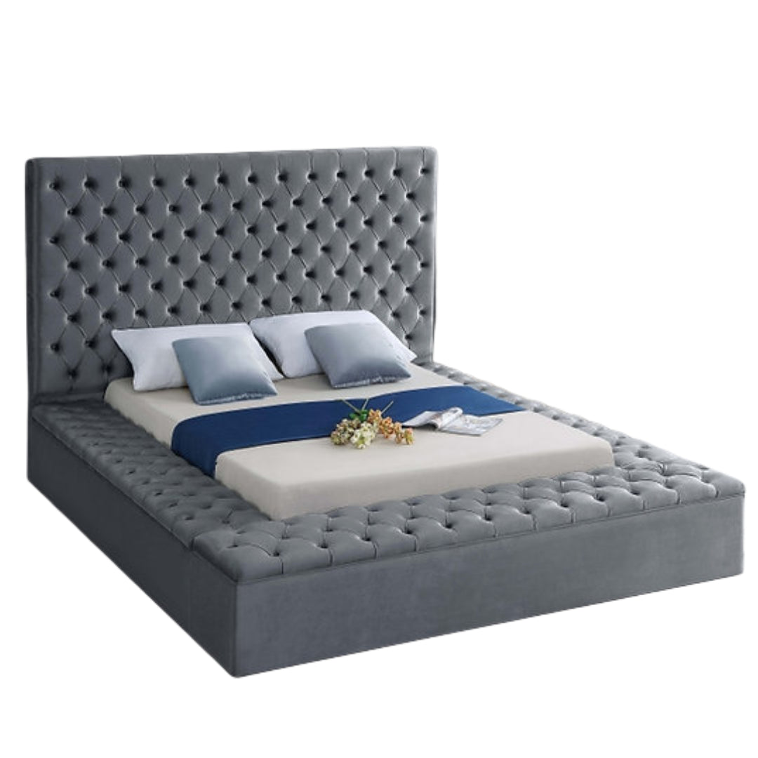 Velvet Fabric Storage Bed IF-5792