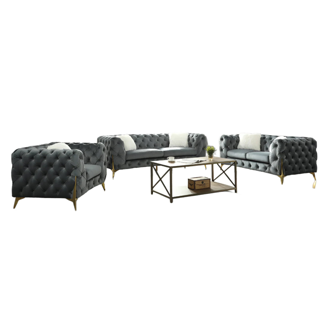 RolaCurve™ 3‑Piece Tufted Velvet Sofa Collection – 6090