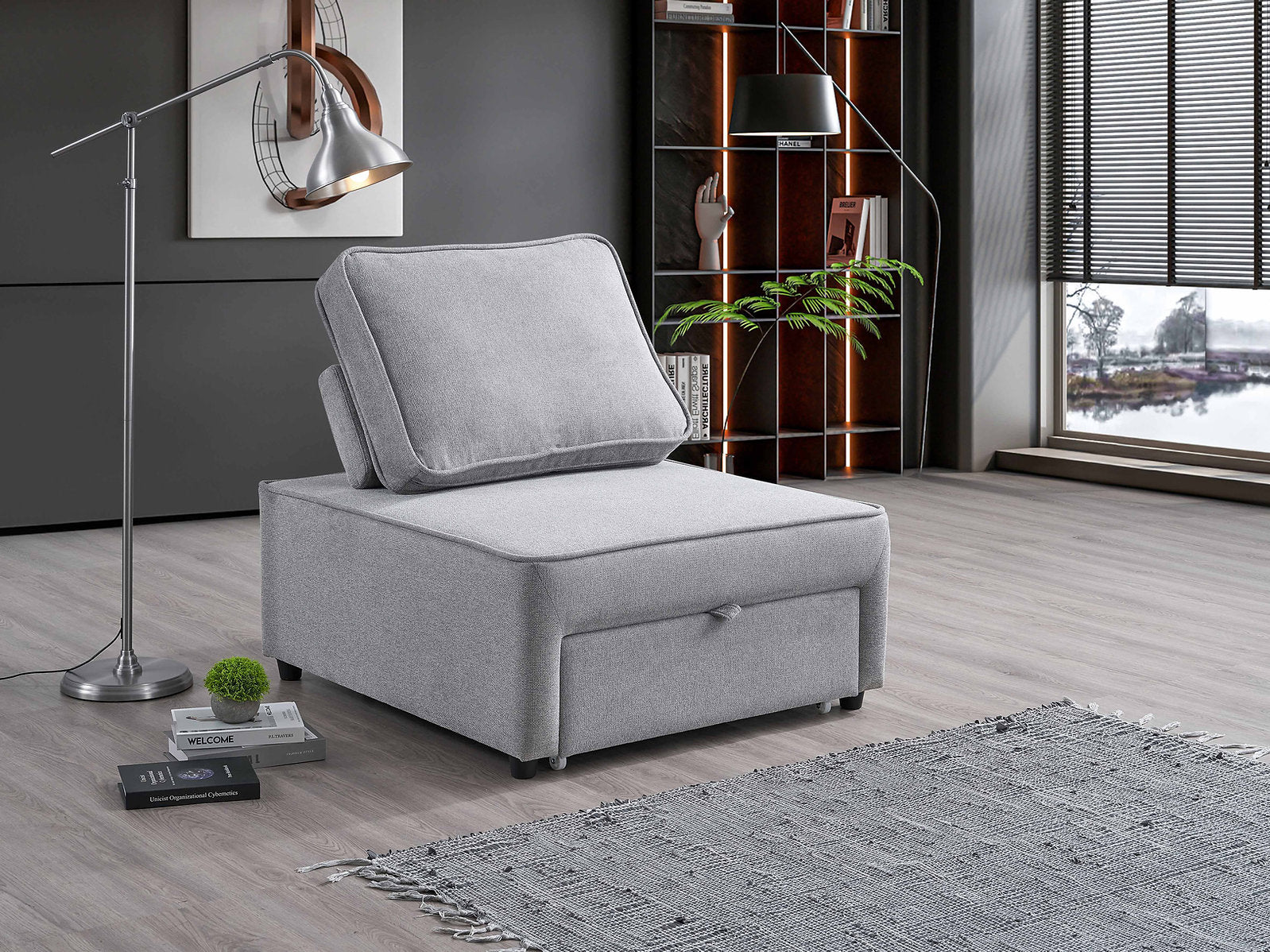 NOVA LOUNGER™ – GREY SLEEPER CHAIR – IF-9015