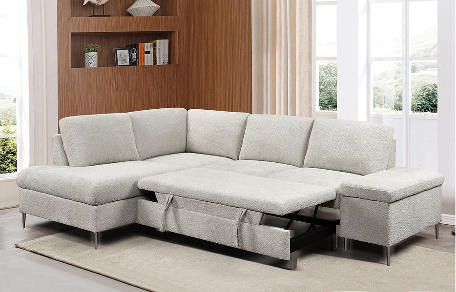 AVALON™ – SOFA BED SECTIONAL IN BOUCLÉ FABRIC – IF-9023