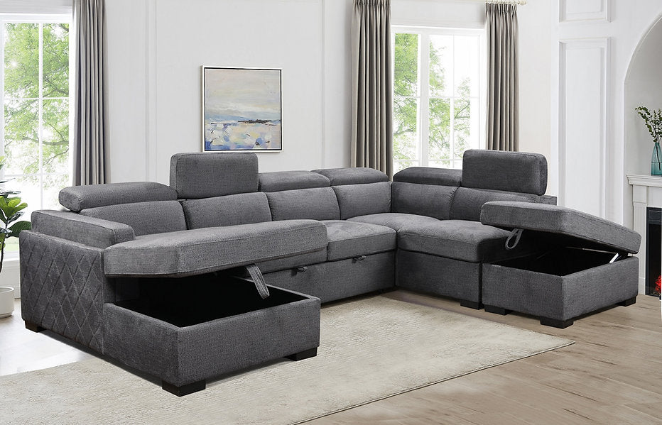 LUXORA™ – SOFA BED SECTIONAL WITH ADJUSTABLE HEADRESTS – IF-9090