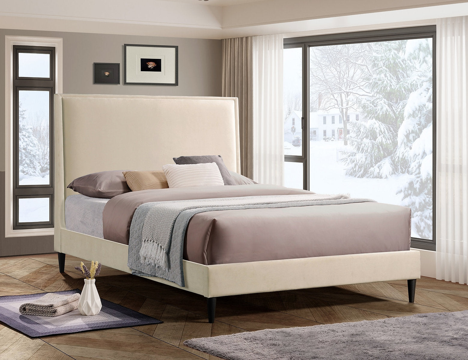 Velvet Fabric IF-5570 Bed