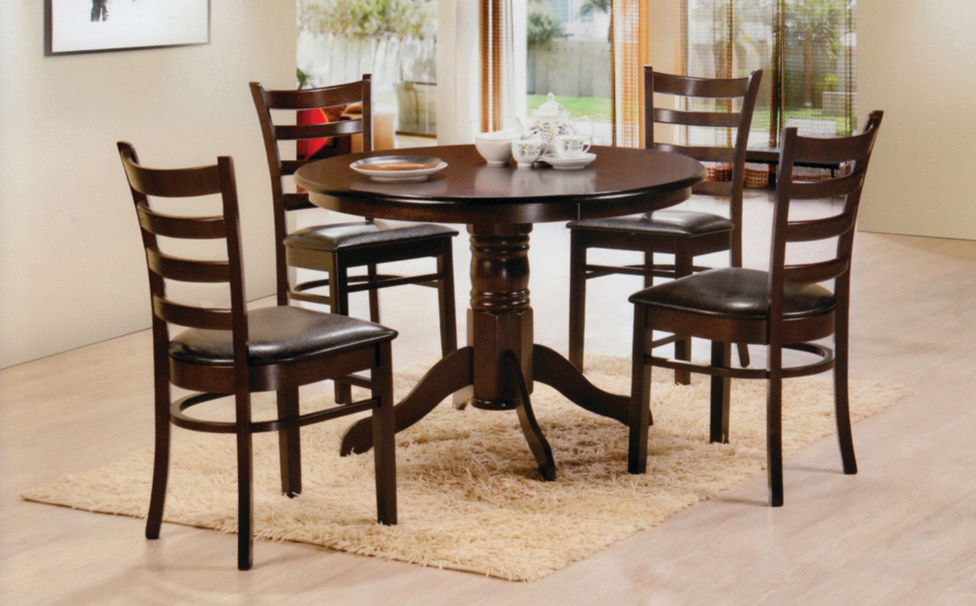 Espresso Round Dining Set – Model T-1060