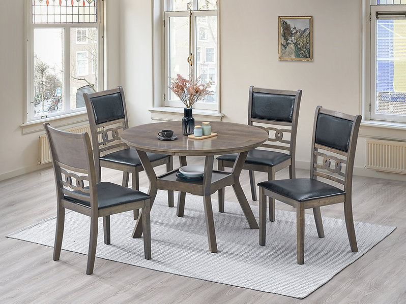 Round Antique Grey Dining Set – Model T-1079