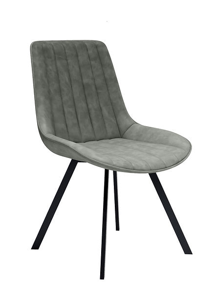 Armani Grey Sintered Stone Dining Set with Soft PU Chairs – T-1560