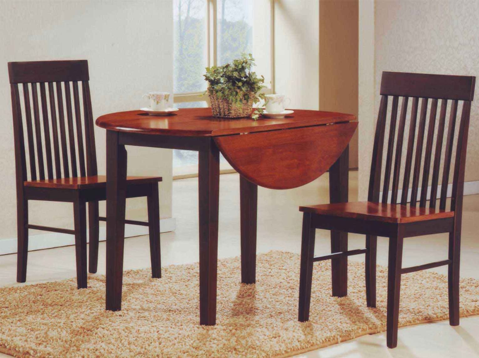 Dirty Oak Drop Leaf Dining Set – Model IF-1012