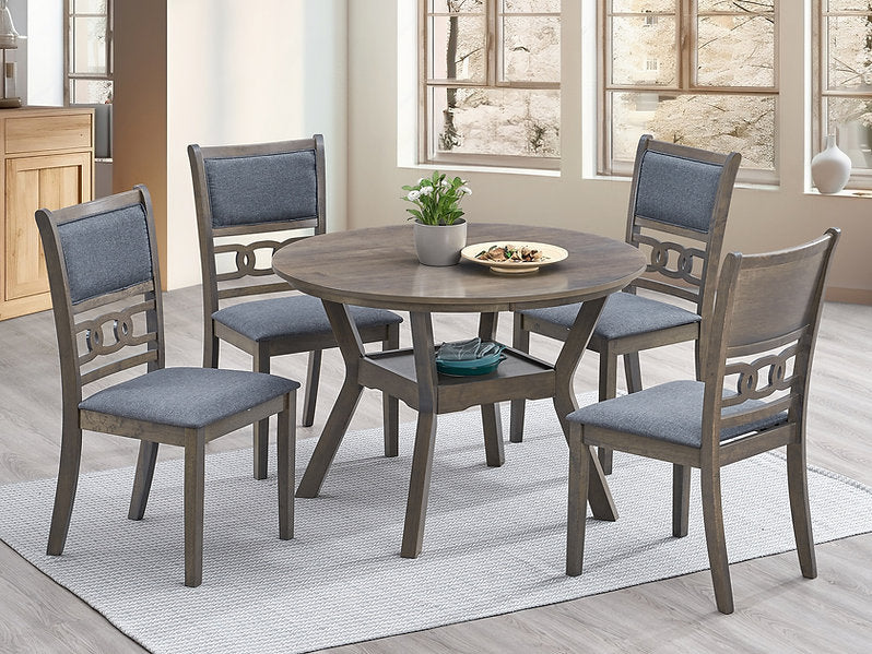 Round Antique Grey Dining Set – Model T-1079