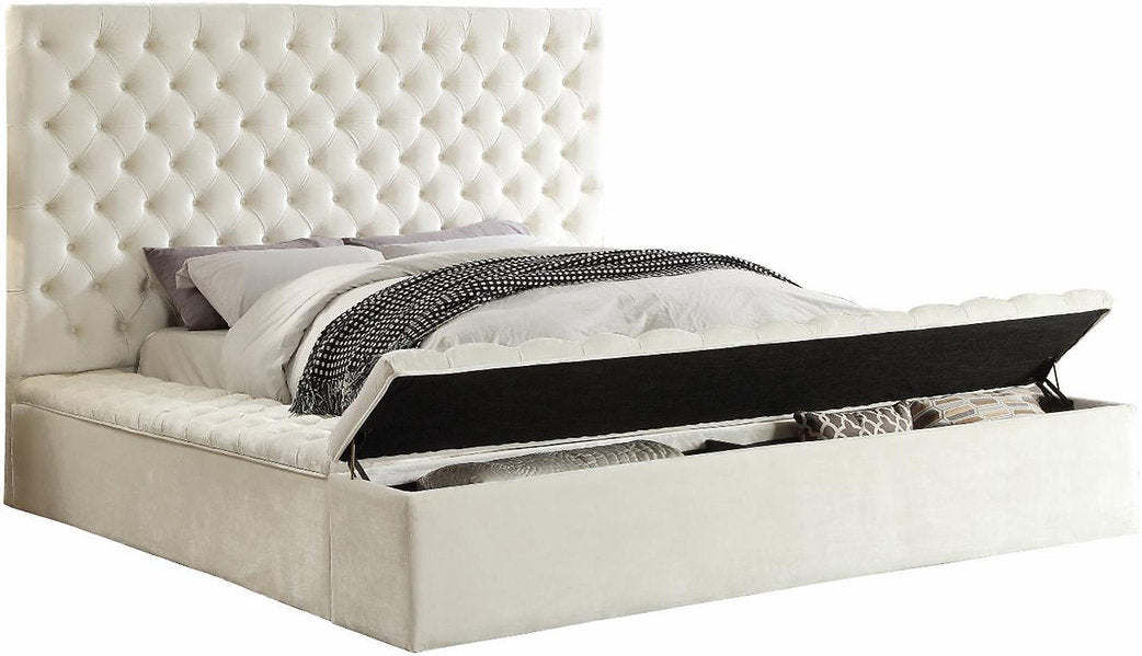 Velvet Fabric Storage Bed IF-5792