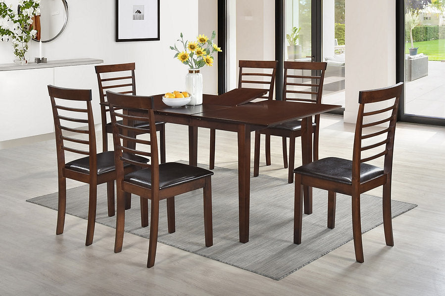 Espresso Extension Dining Set – Model T-1045