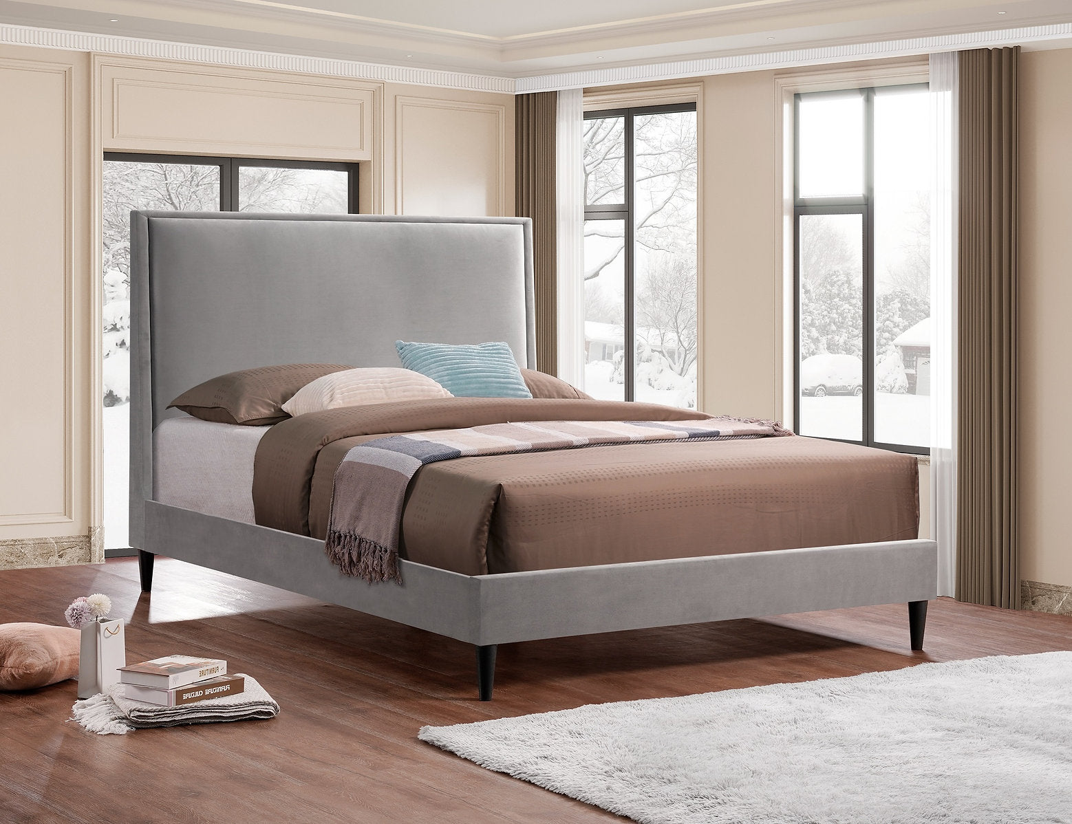 Velvet Fabric IF-5570 Bed