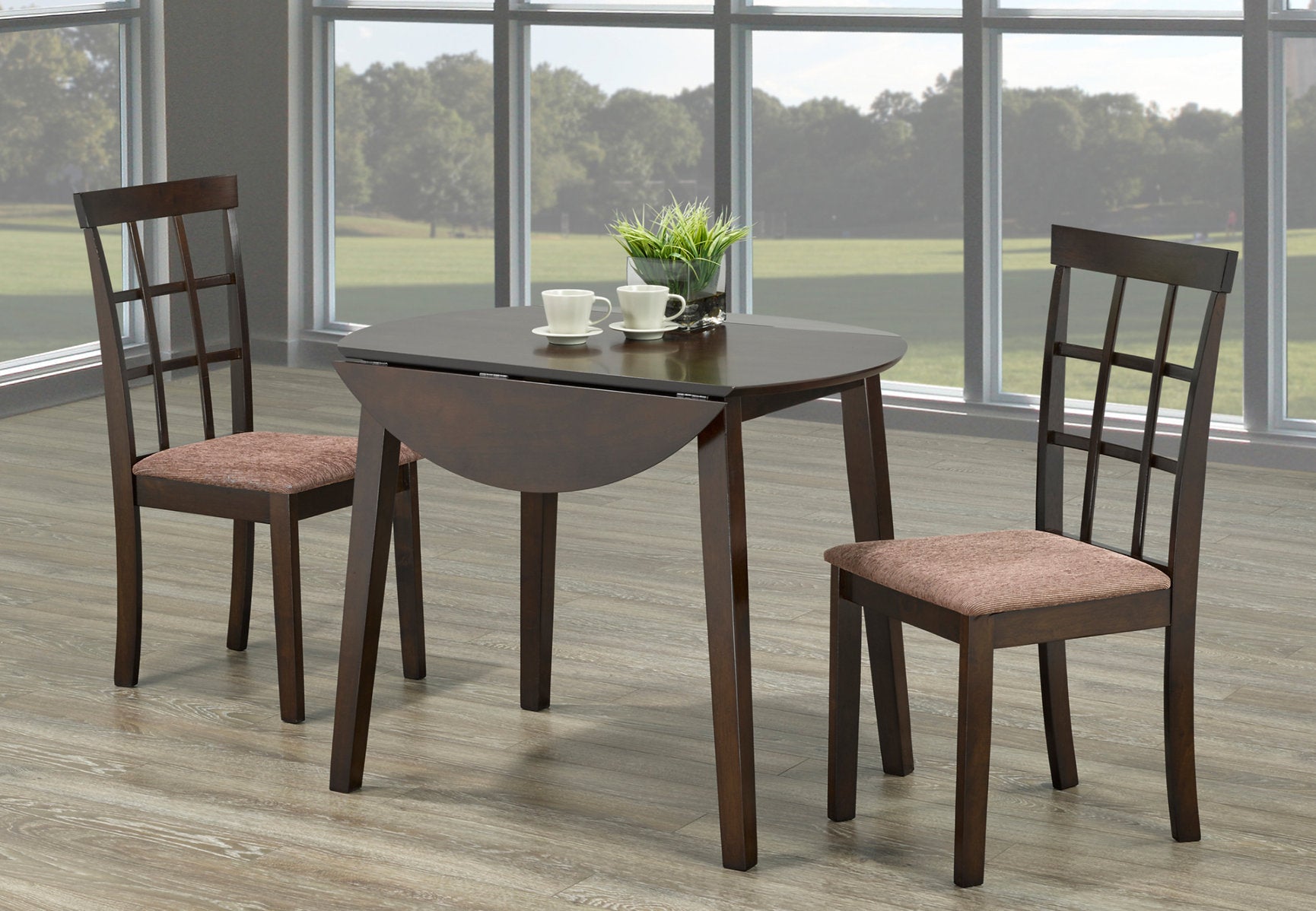 Espresso Drop Leaf Dining Set – Model T-Toronto