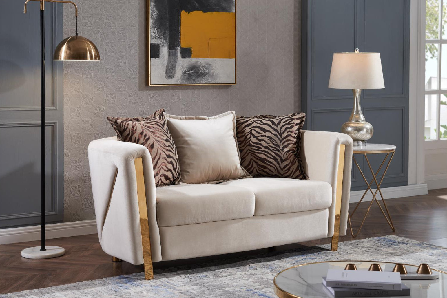 CHANELLE™ – MODERN LUXE VELVET SOFA SET – L1725
