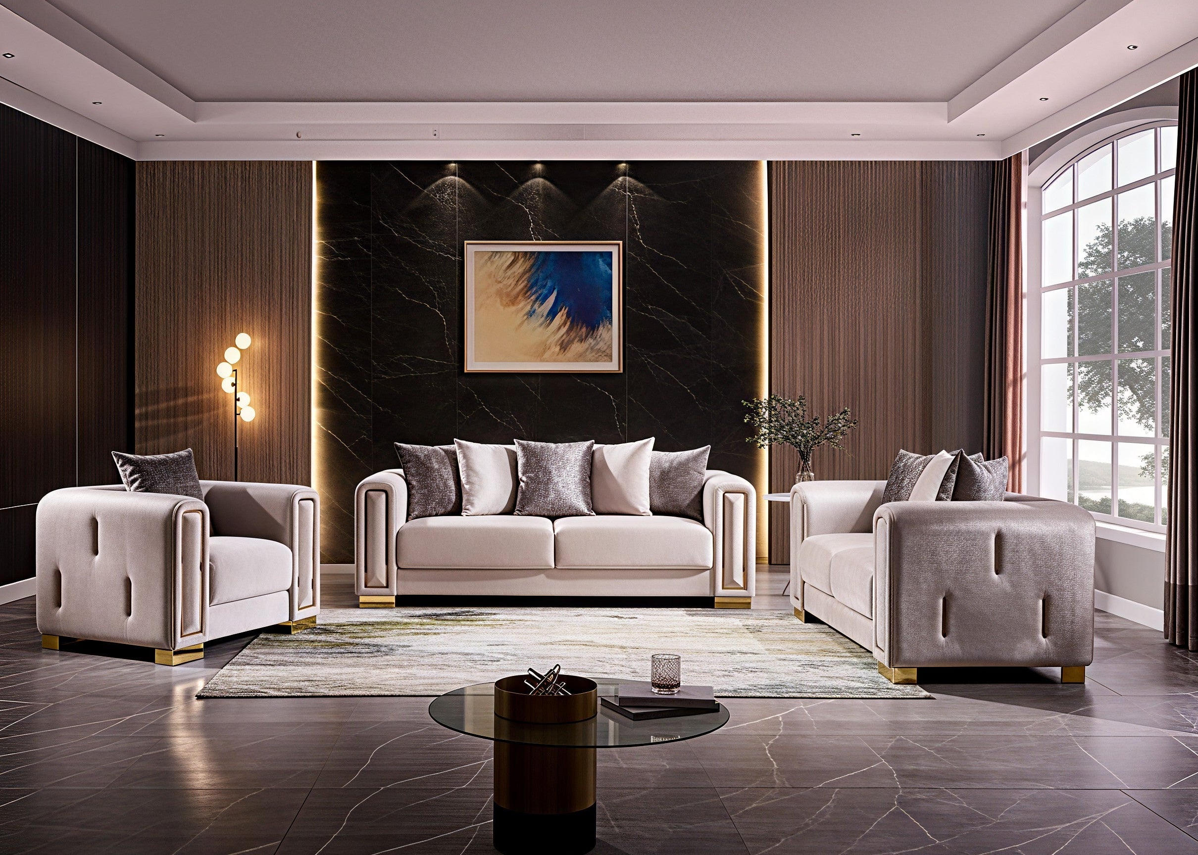 IMPREZA™ – MODERN VELVET SOFA SET – L1525