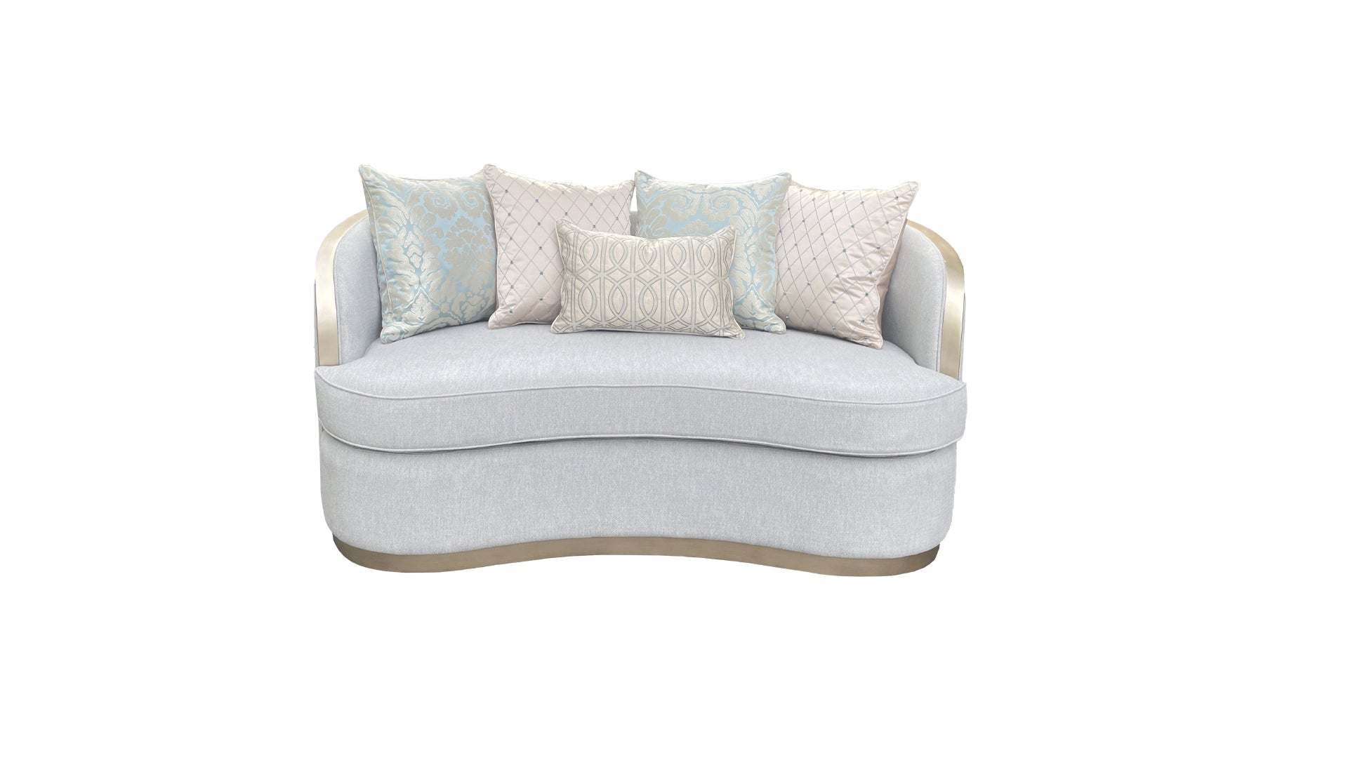 FRANCESCA™ – CURVED MODERN VELVET SOFA SET – L2025