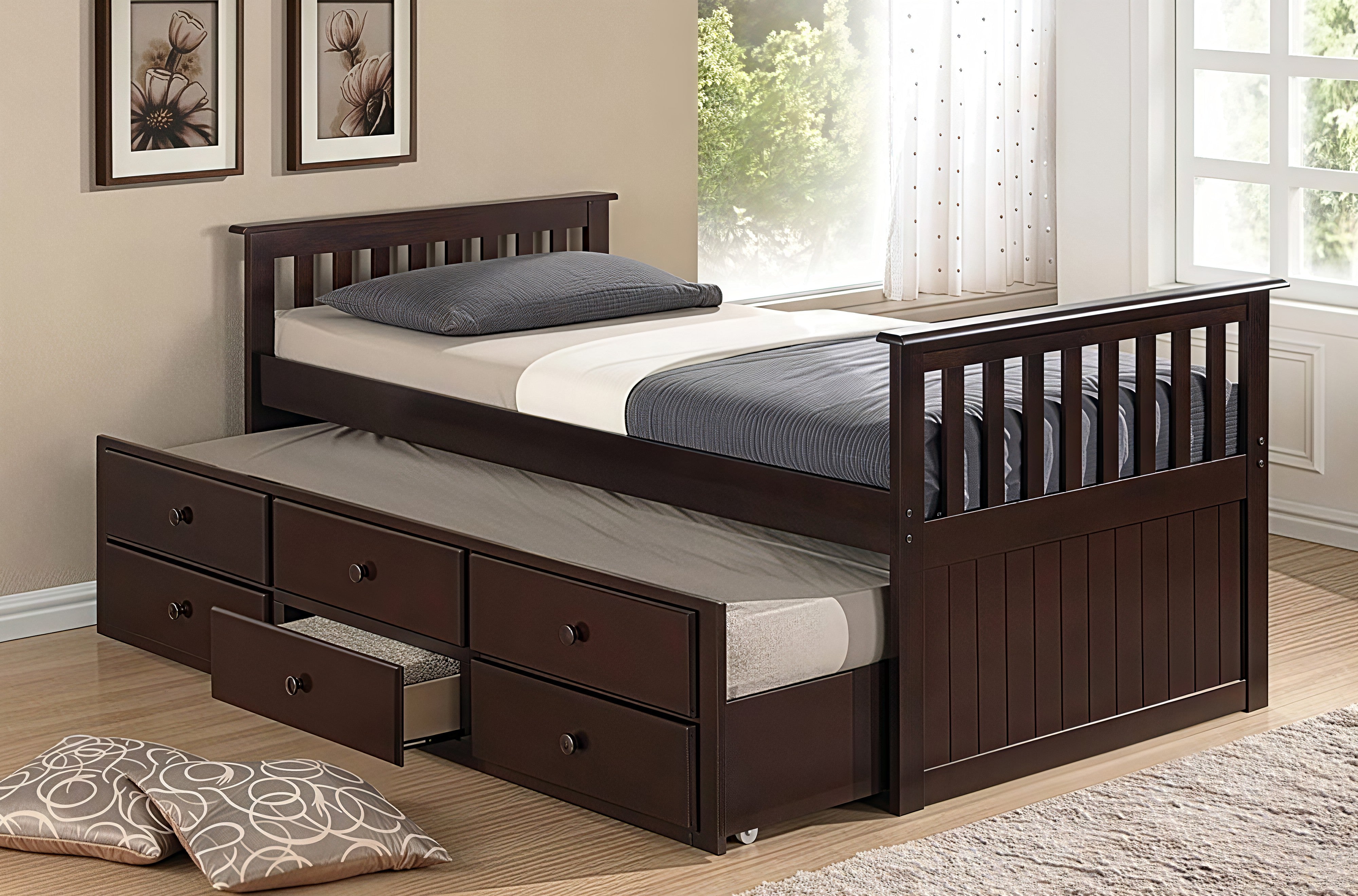 BROOKHAVEN CREW™ – SOLID WOOD CAPTAIN’S DAYBED – T2100