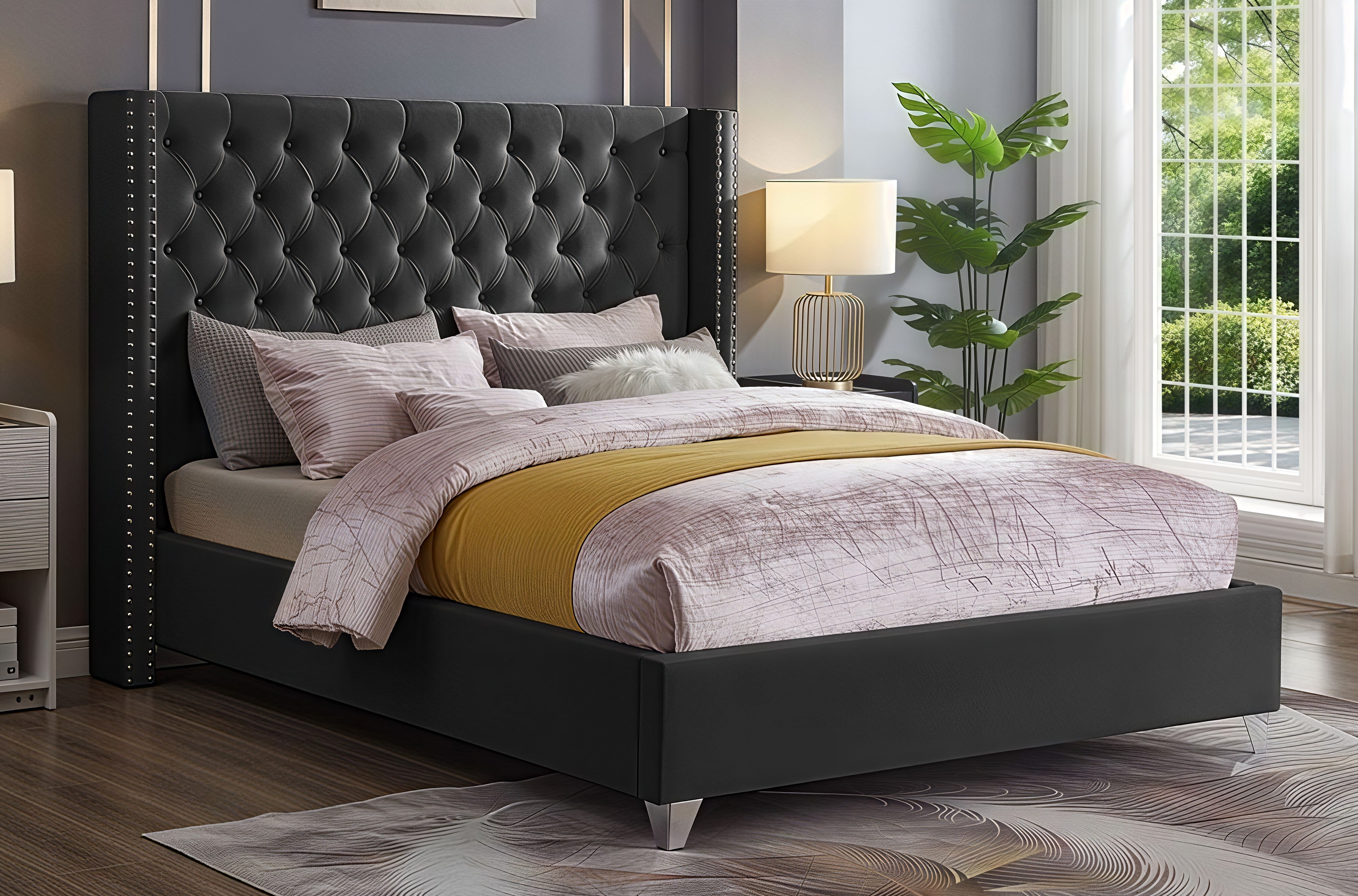 CAVANELLE ROYALE™ – LUXURY TUFTED PLATFORM BED – T2380