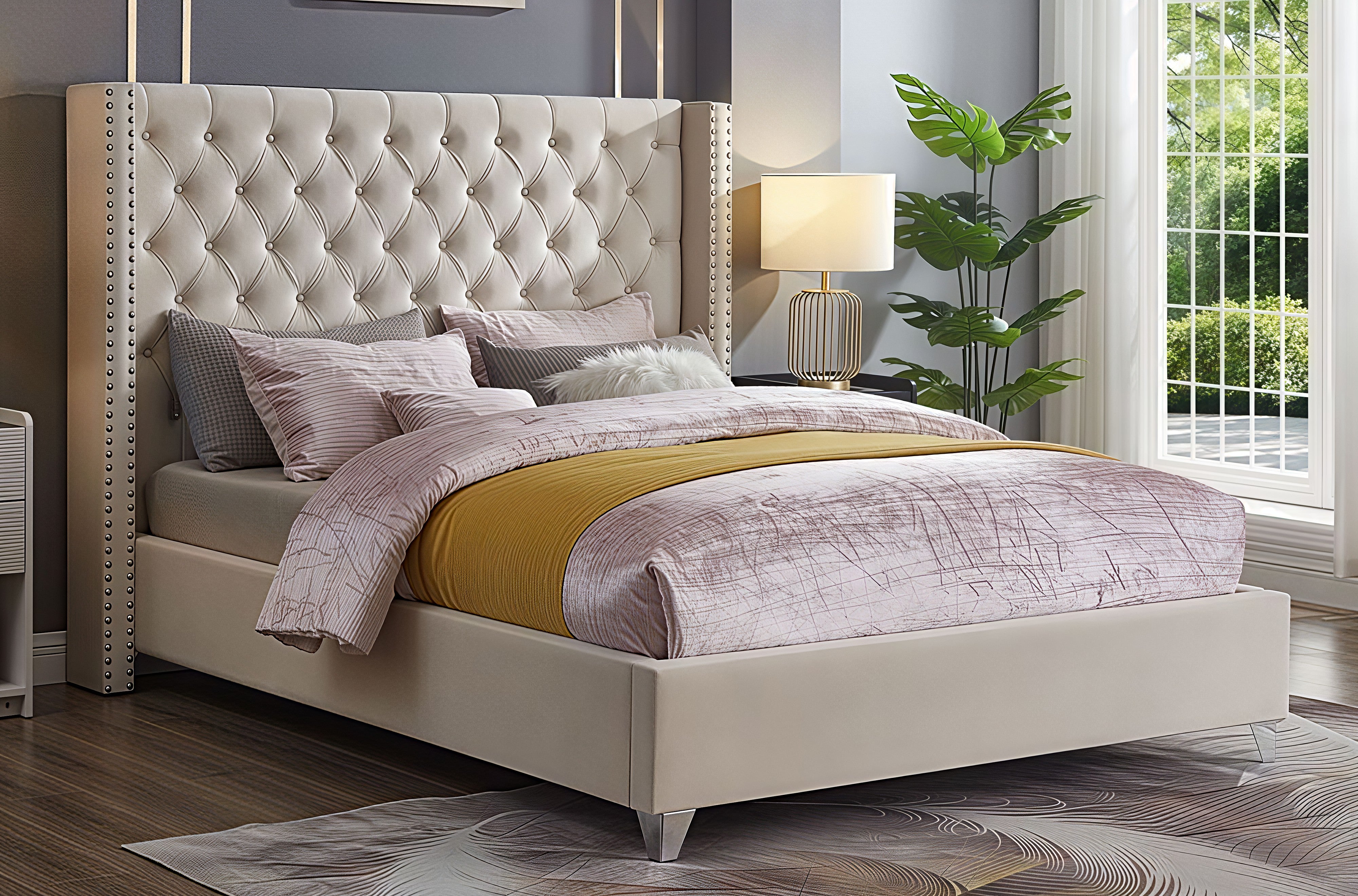 CAVANELLE ROYALE™ – LUXURY TUFTED PLATFORM BED – T2380