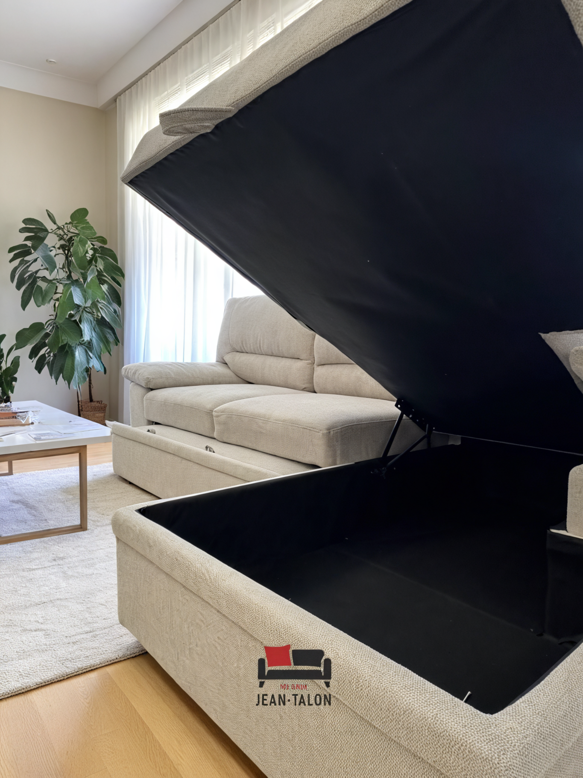 CloudEase™ Modular Fabric Sofa Bed – 6252