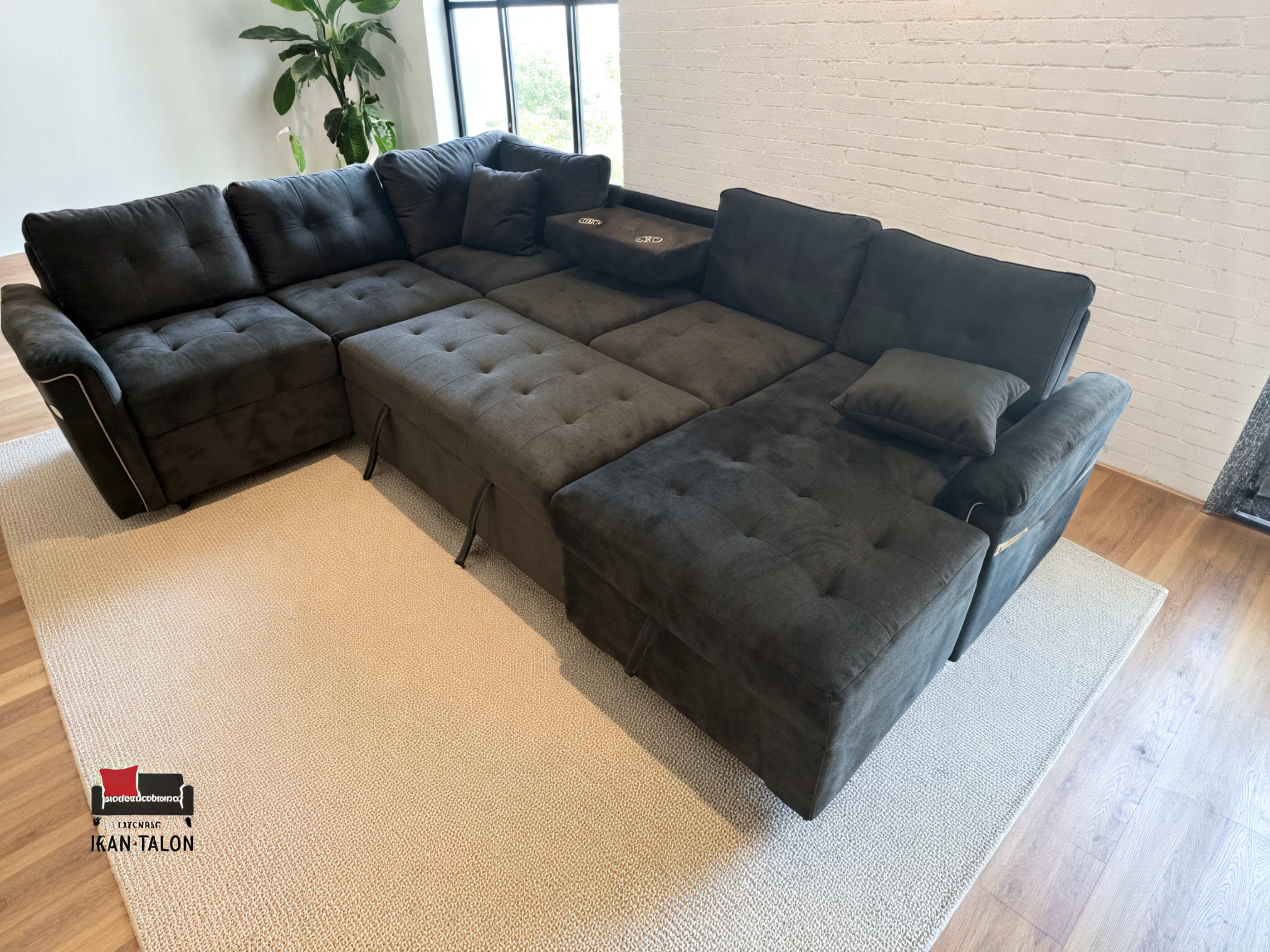 FlexiLounge™ Convertible Sofa Bed in Performance Weave – 6237