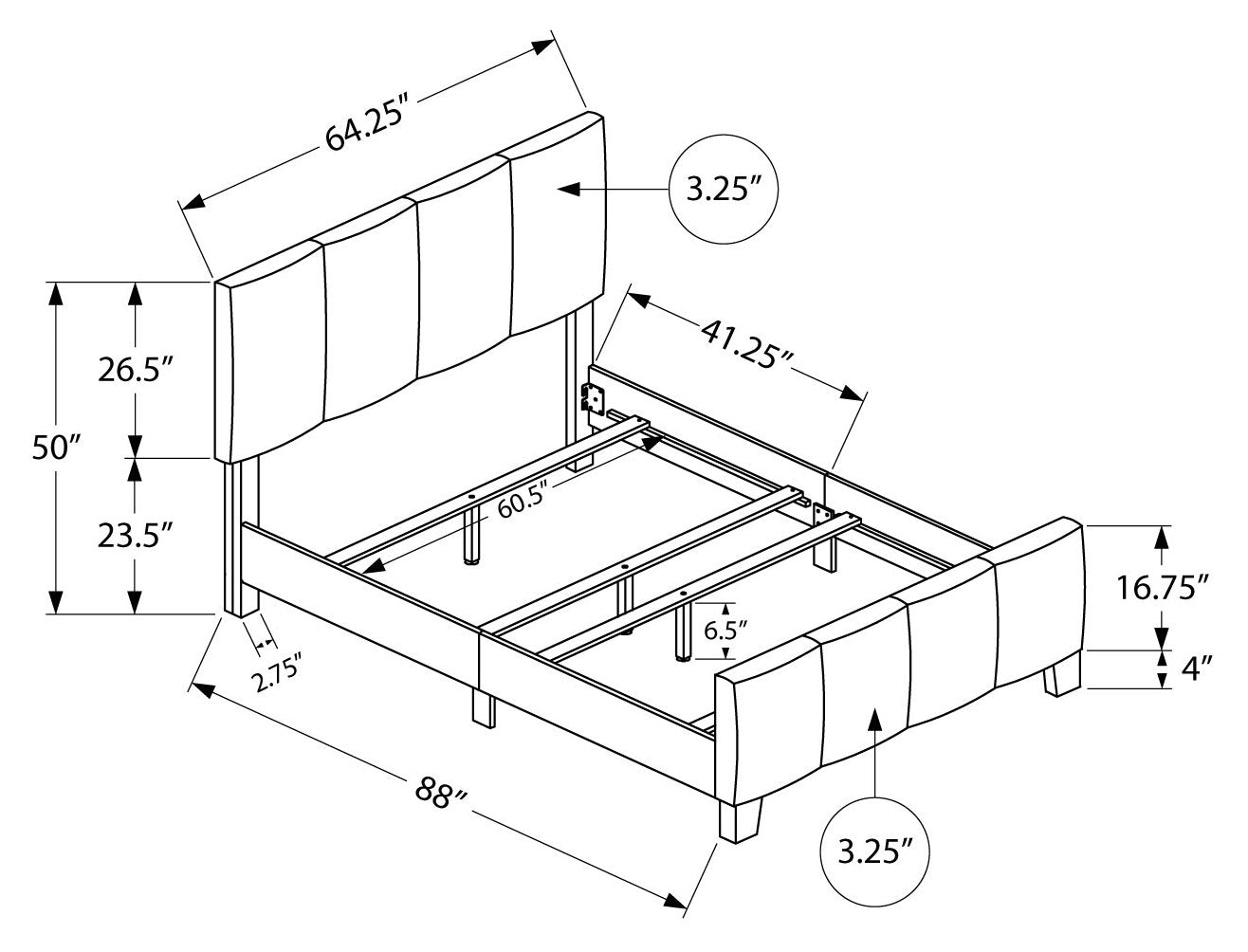 LORIENT™ – UPHOLSTERED BED – I-6026Q