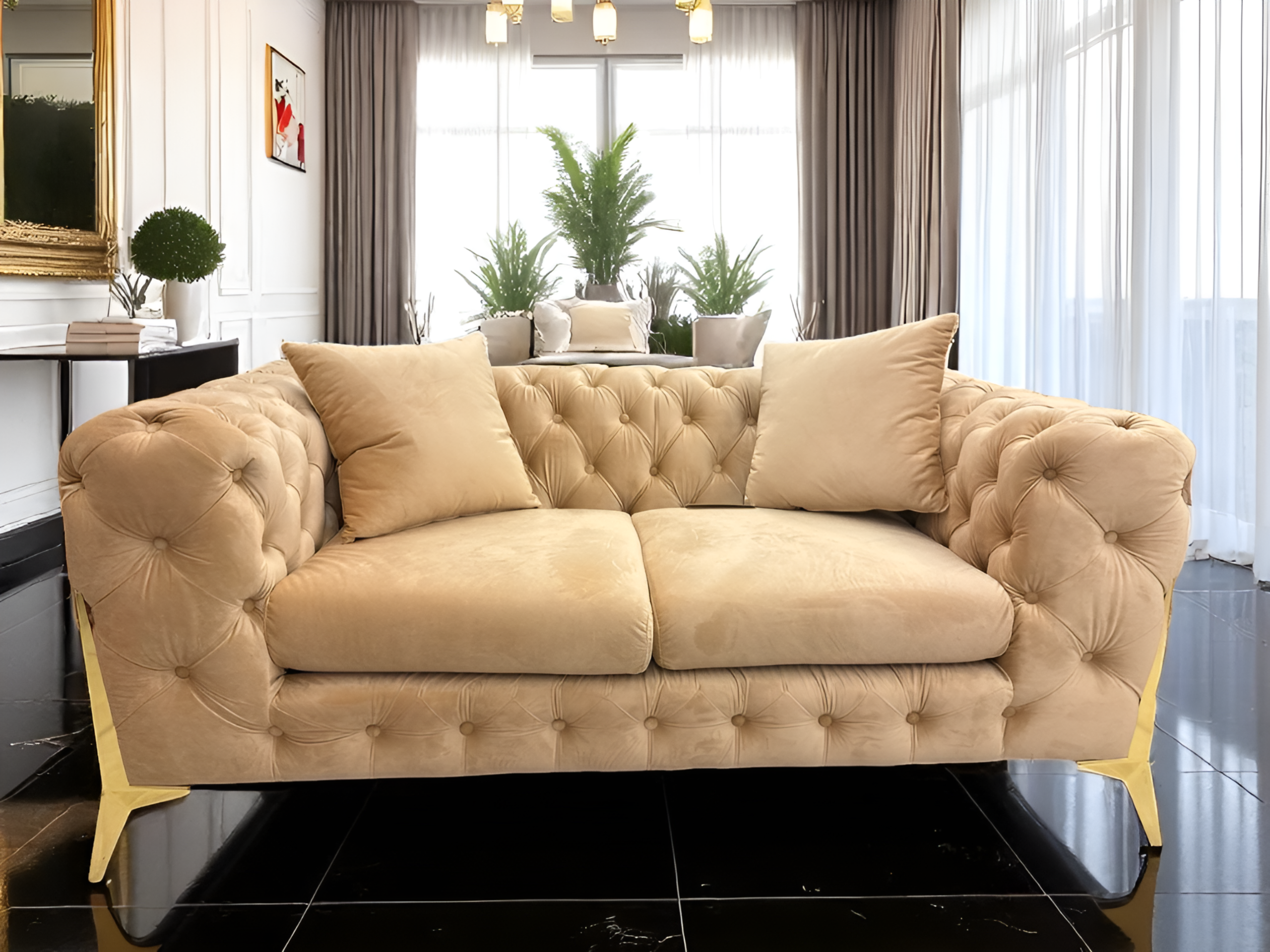 RolaCurve™ 3‑Piece Tufted Velvet Sofa Collection – 6090
