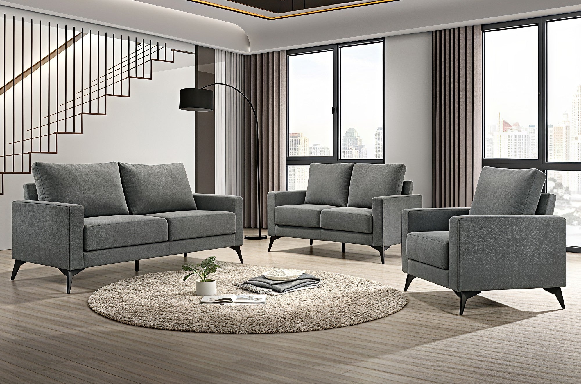 NOCTURA VÉRA™ – MODERN MEMORY FOAM SOFA SET – T1176