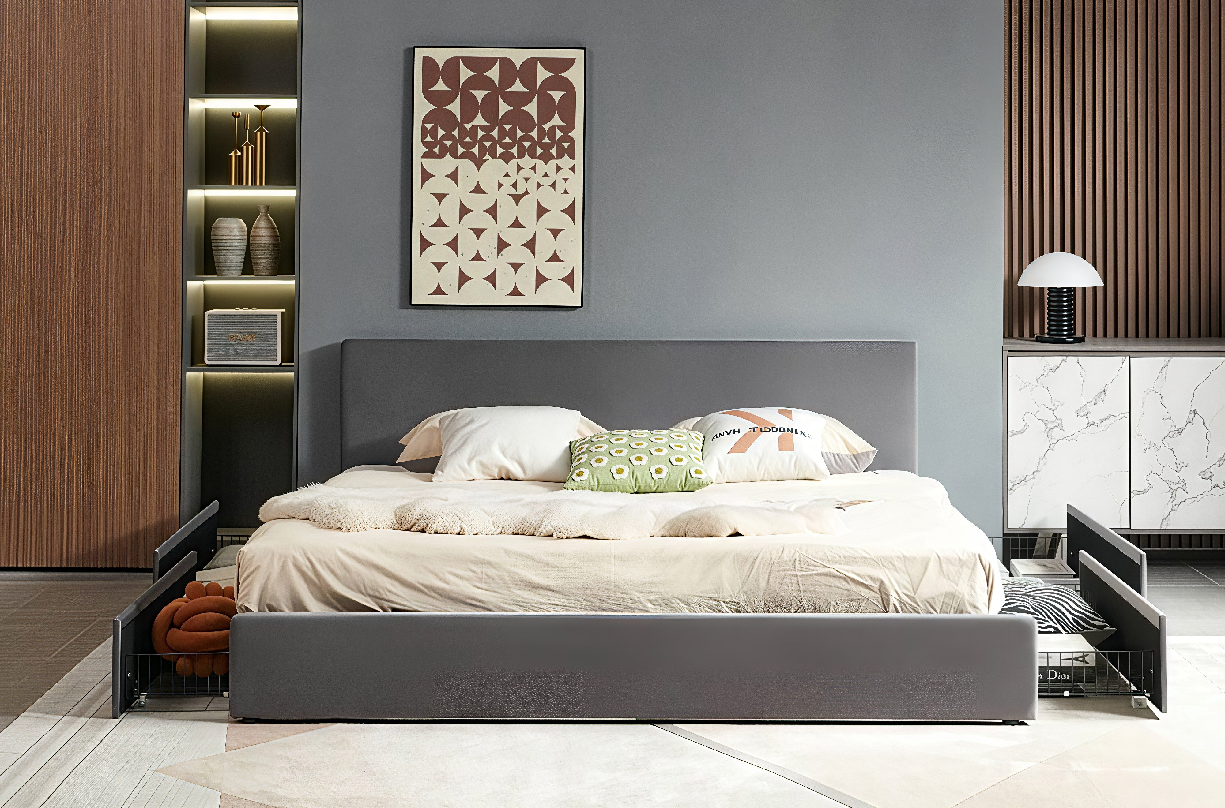 CALIX CORE™ – VELVET STORAGE PLATFORM BED – T2128