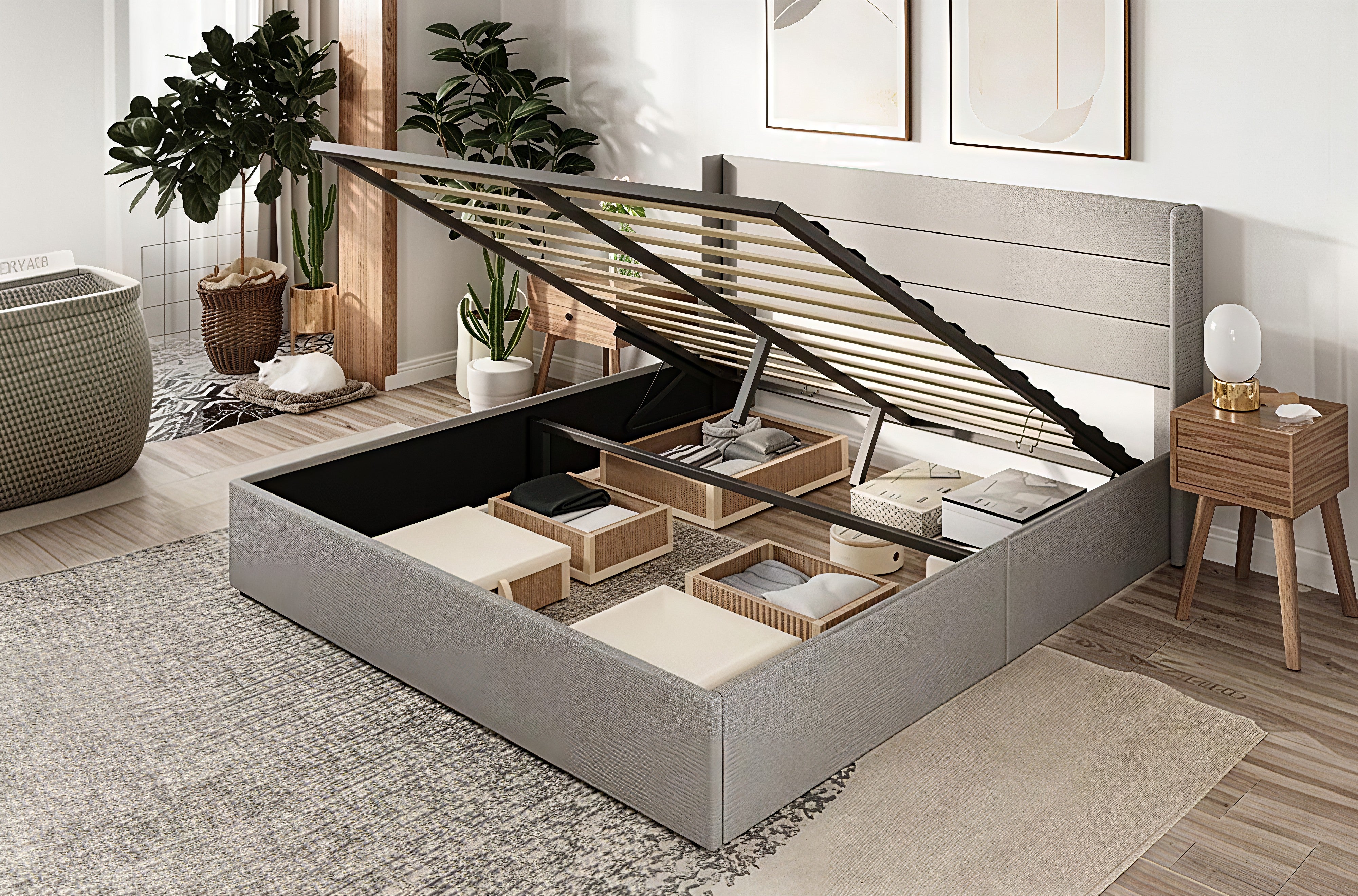 VELARE™ – LIFT-UP STORAGE PLATFORM BED – T2160