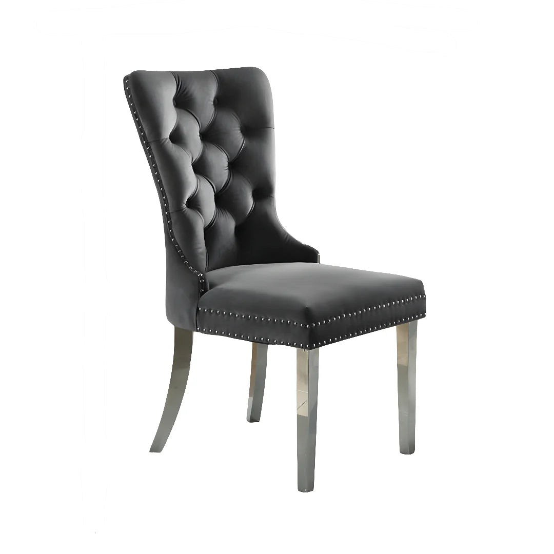 Chaise de salle à manger en velours – C-1260
