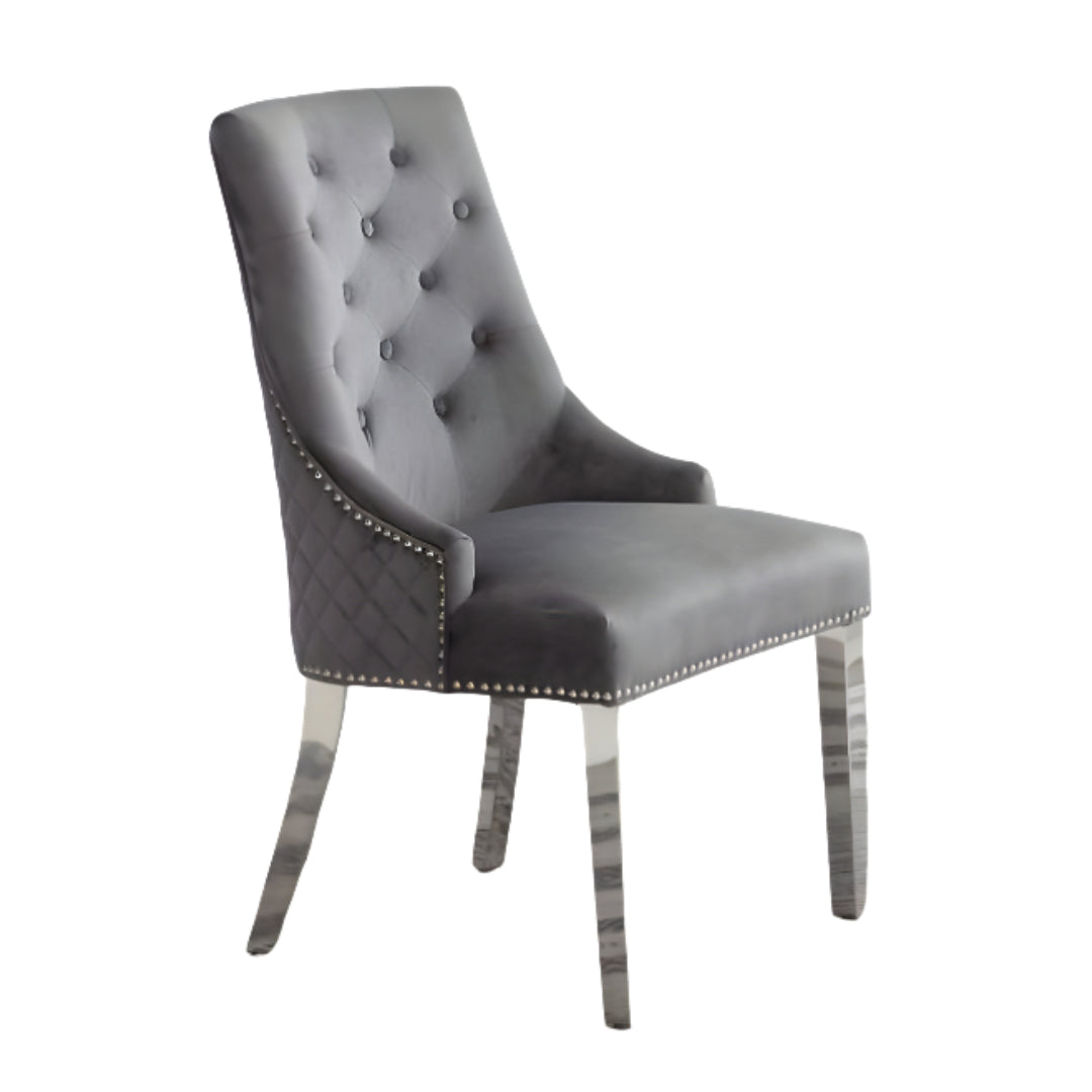Chaise de salle à manger en velours – C-1250