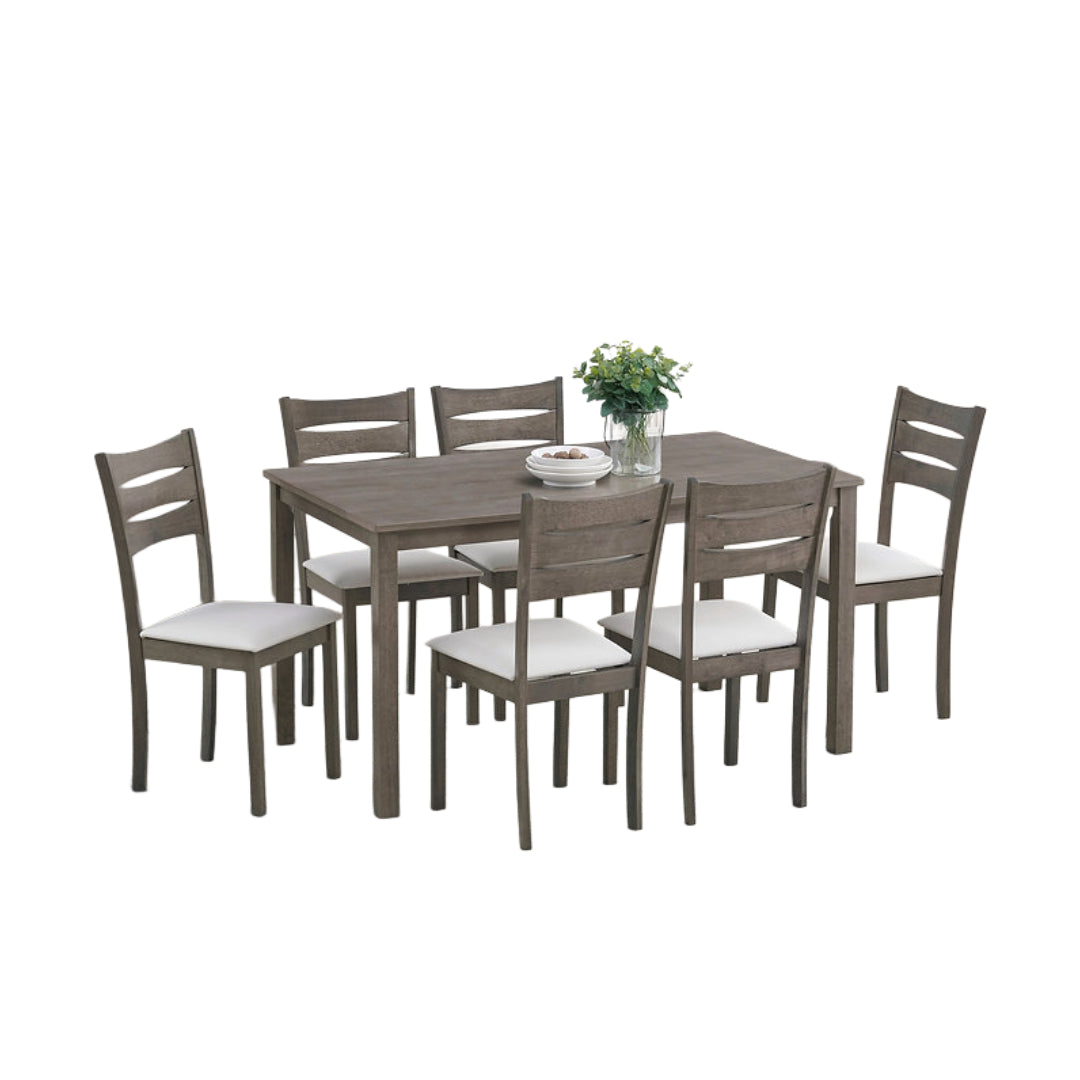 Antique Grey Ladder Back Dining Set – Model T-1051