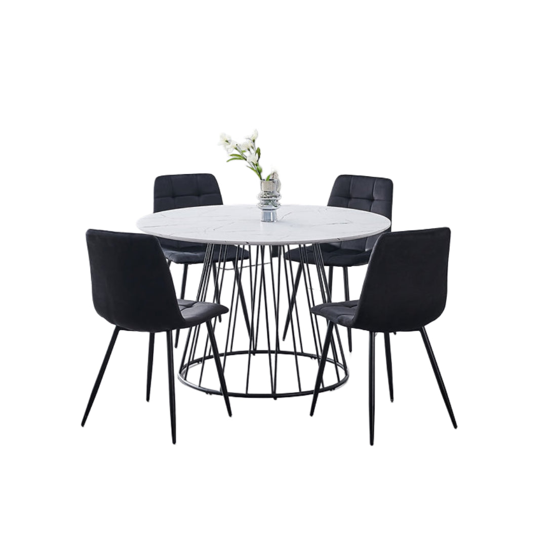 Marble Round Dining Set – Model T-1590