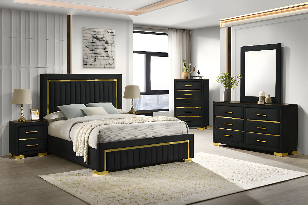 AURORA BLACK-GOLD™ – 6-PIECE BEDROOM SET