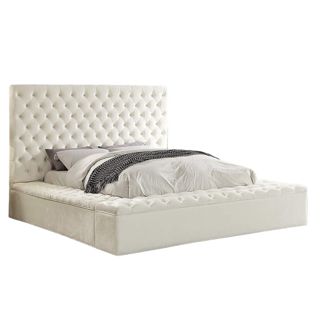 Velvet Fabric Storage Bed IF-5792