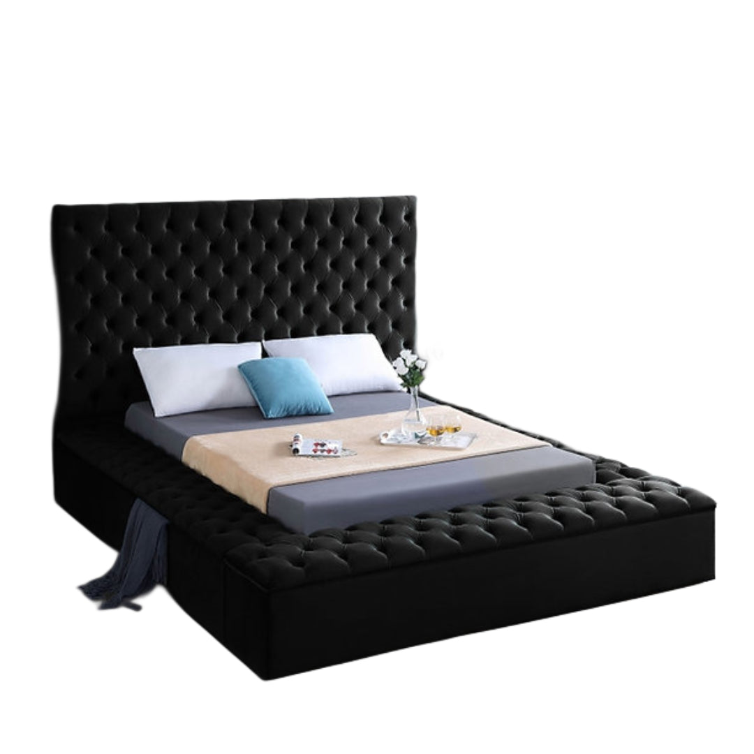 Velvet Fabric Storage Bed IF-5792
