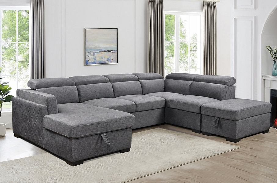 LUXORA™ – SOFA BED SECTIONAL WITH ADJUSTABLE HEADRESTS – IF-9090