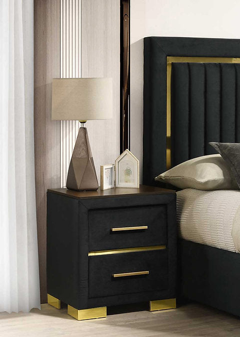AURORA BLACK-GOLD 6-PIECE BEDROOM SET AURORA BLACK-GOLD 6-PIECE BEDROOM SET