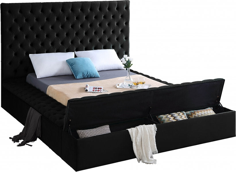 Velvet Fabric Storage Bed IF-5792