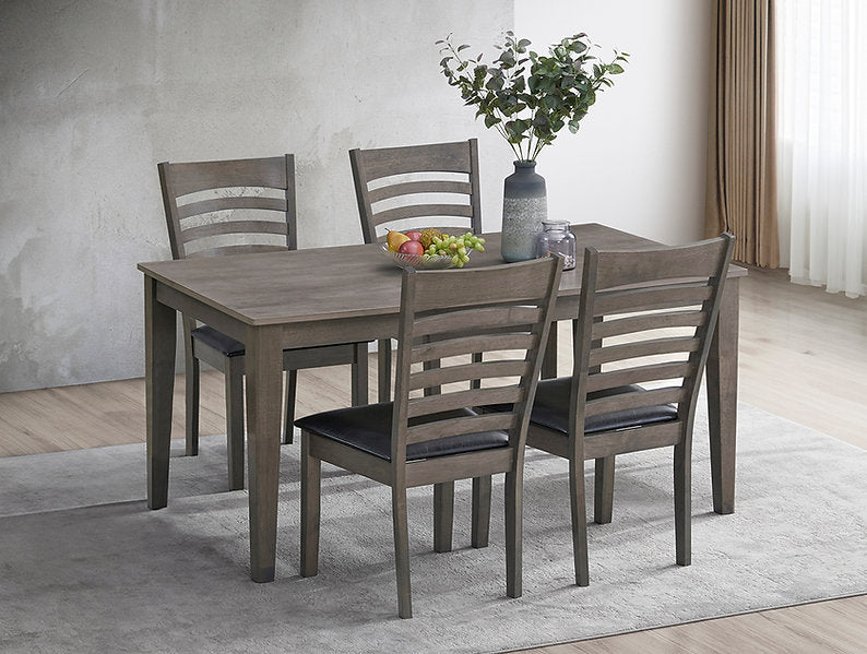 Antique Grey Ladder Back Dining Set – Model T-1080