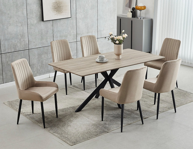 Modern Velvet Dining Set – Model T-1510